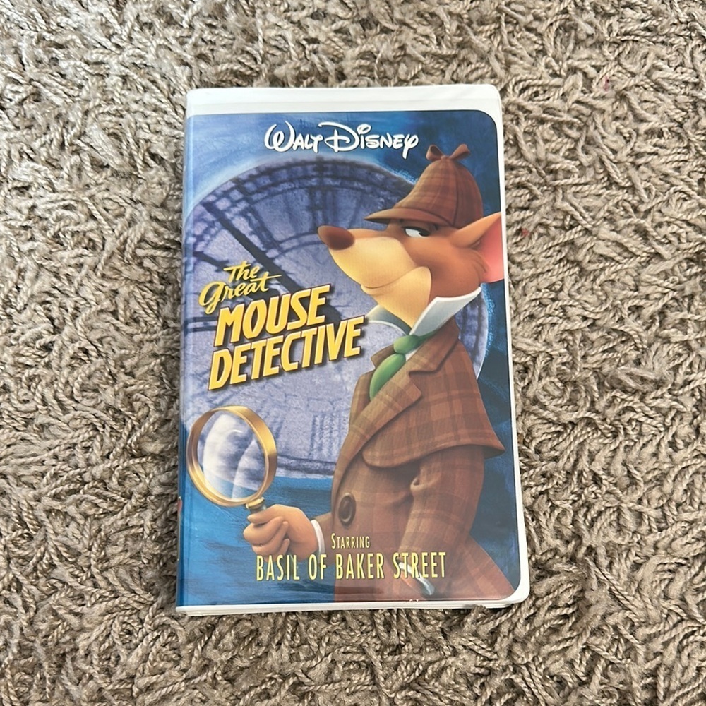 The Great Mouse‎ Detective VHS Tape Walt Disney Movie Clamshell